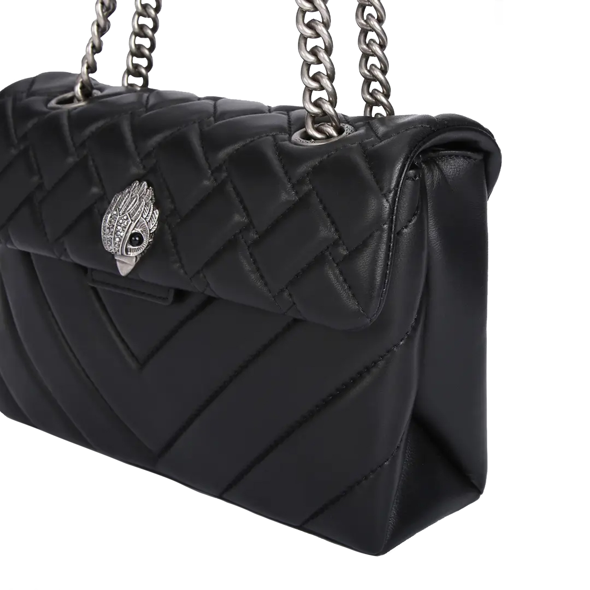 KUGE Borsa a spalla Kensington Bag Large Black Comb - 6