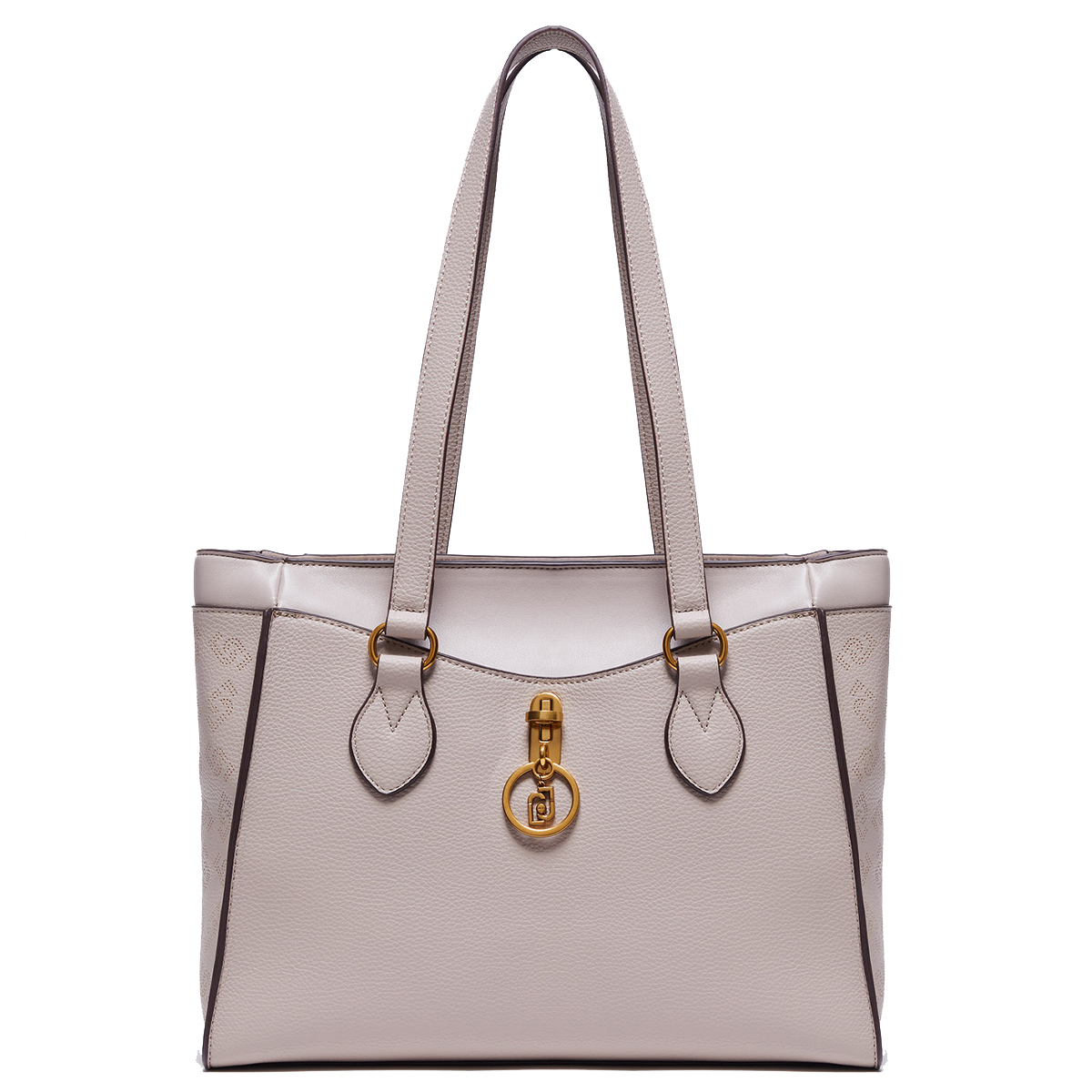Liu Jo Shopper Ecosostenibile con charm Taupe - 1 Liu Jo Shopper Ecosostenibile con charm Taupe - 1
