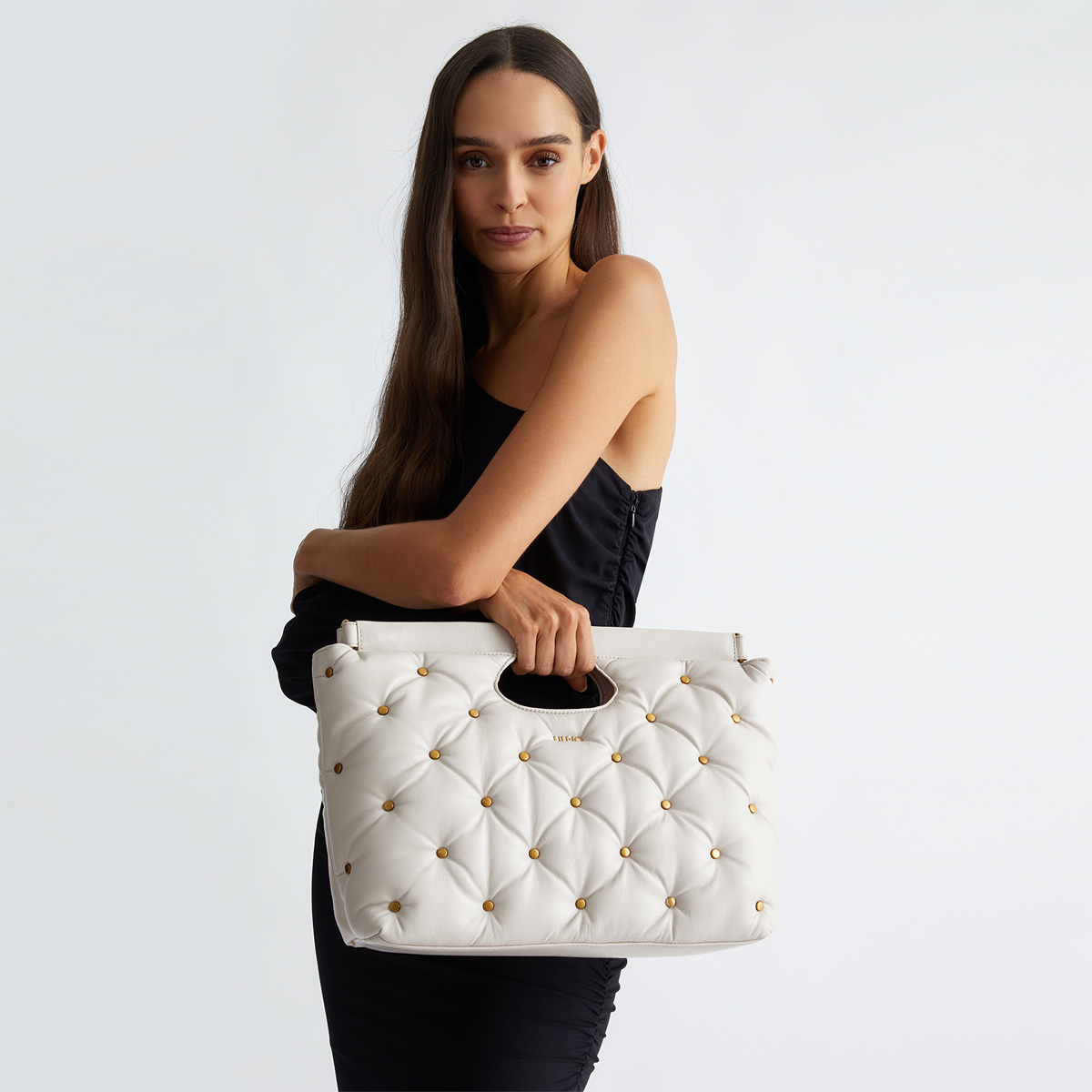 Liu Jo Borsa a mano Glossy con borchie True Champagne - 2