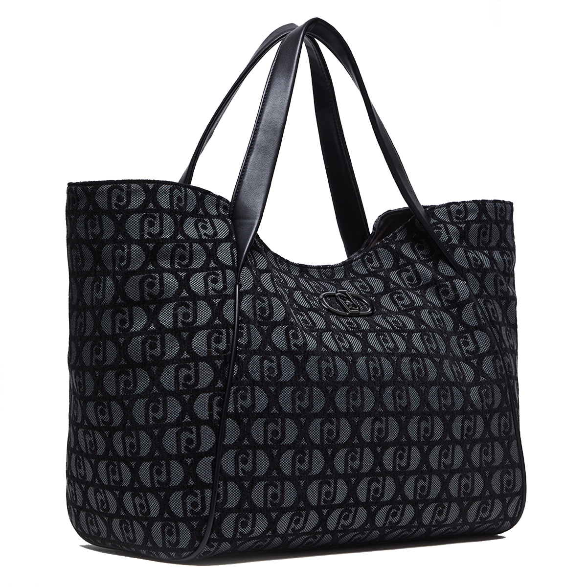 Liu Jo Shopping Bag Jacquard Nero - 3