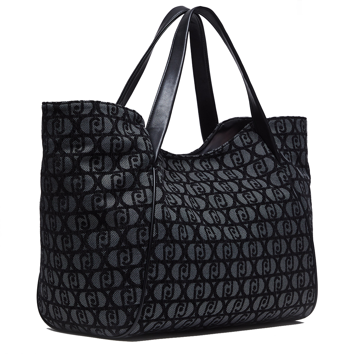 Liu Jo Shopping Bag Jacquard Nero - 4
