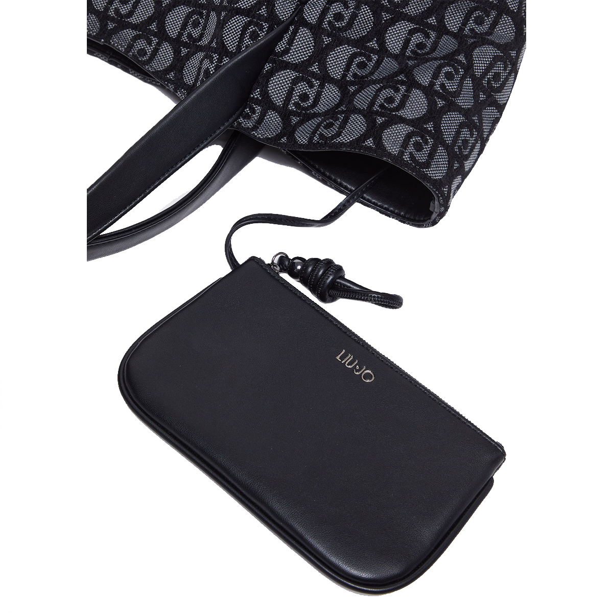 Liu Jo Shopping Bag Jacquard Nero - 5