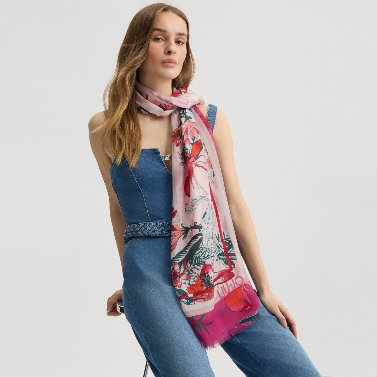 Liu Jo Foulard stamp floreale Sangria - 2
