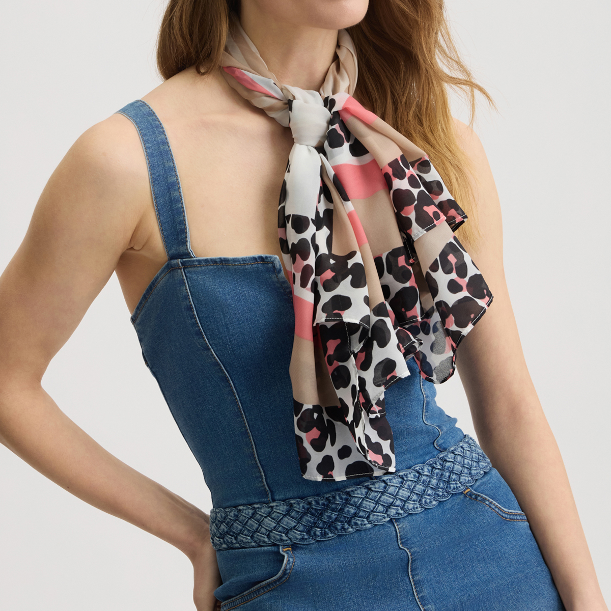 Liu Jo Foulard animalier Cloudy Coral - 2 Liu Jo Foulard animalier Cloudy Coral - 2