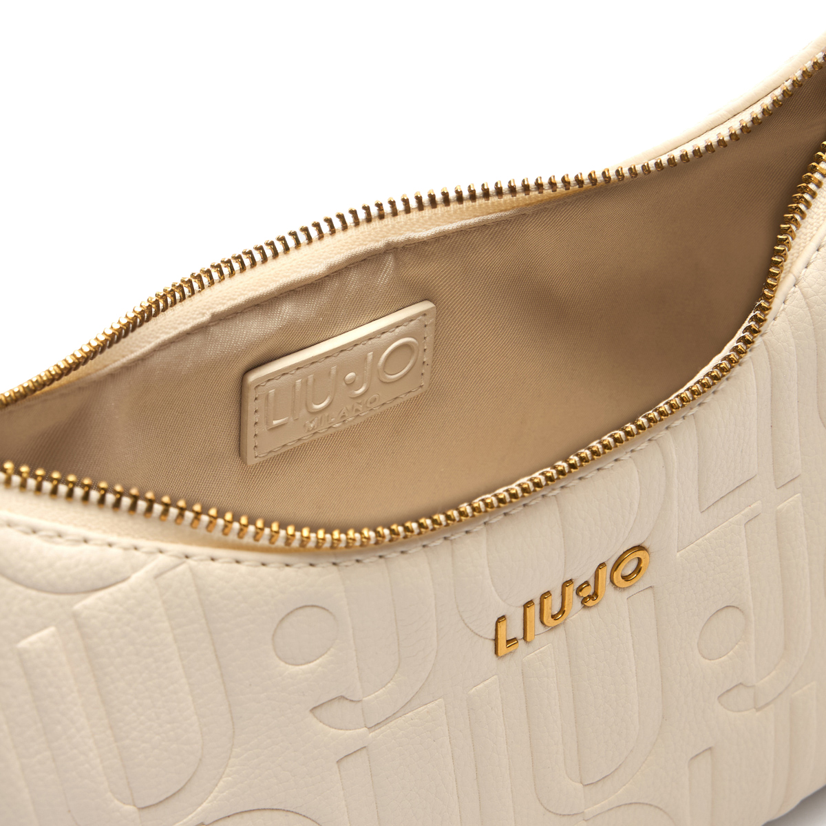 Liu Jo Tracollina hobo piccola con logo Cream - 4 Liu Jo Tracollina hobo piccola con logo Cream - 4