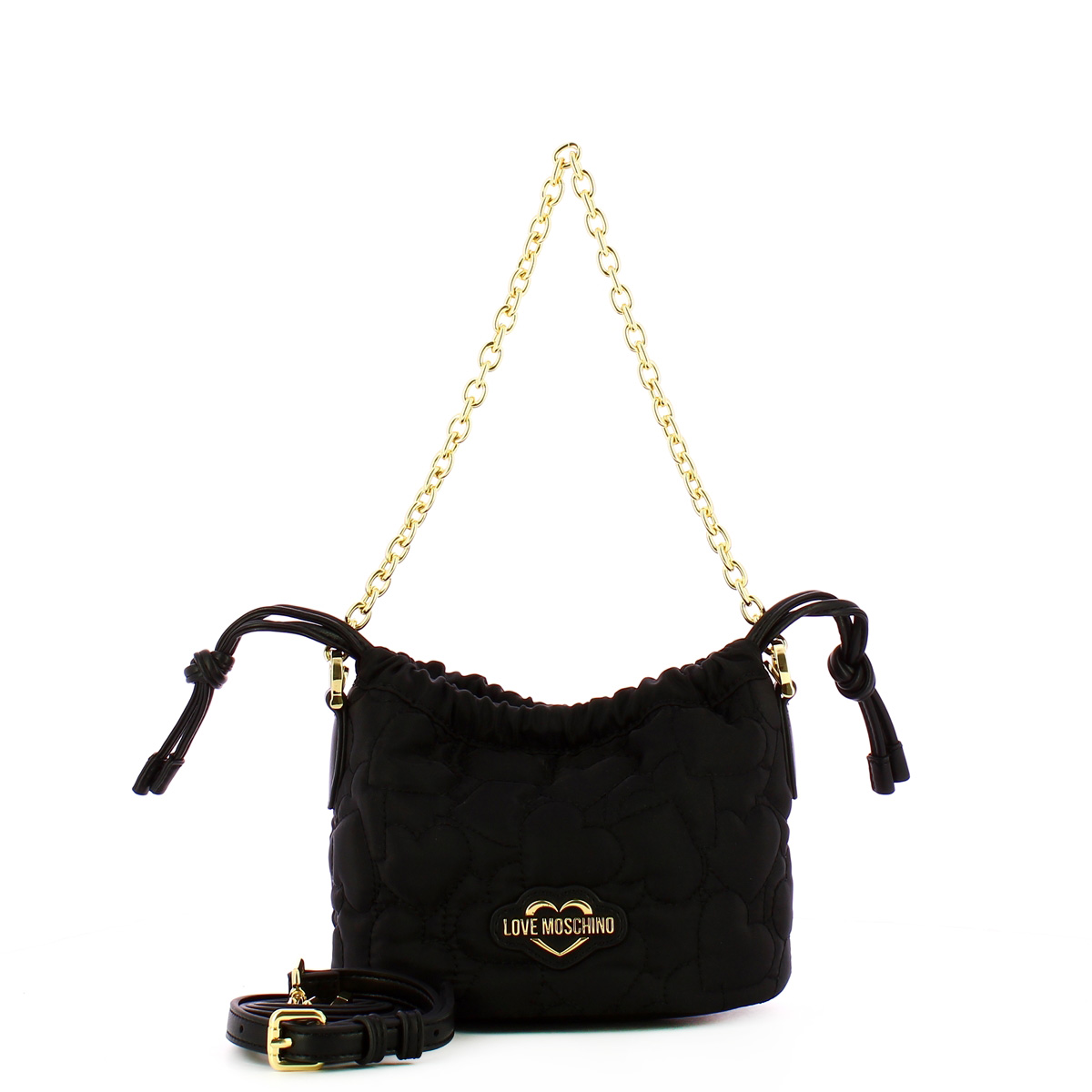 Love Moschino Borsa a mano Eco-Friendly Puffy Heart Nero - 4 Love Moschino Borsa a mano Eco-Friendly Puffy Heart Nero - 4