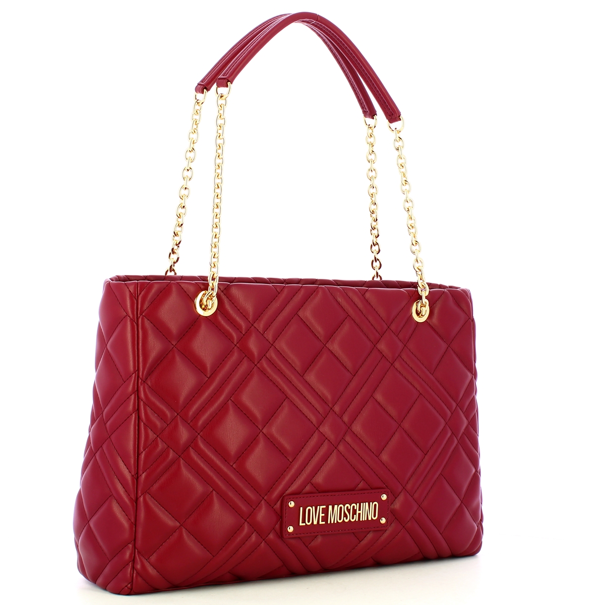 Love Moschino Borsa a spalla Geometric Quilted Vino - 2 Love Moschino Borsa a spalla Geometric Quilted Vino - 2