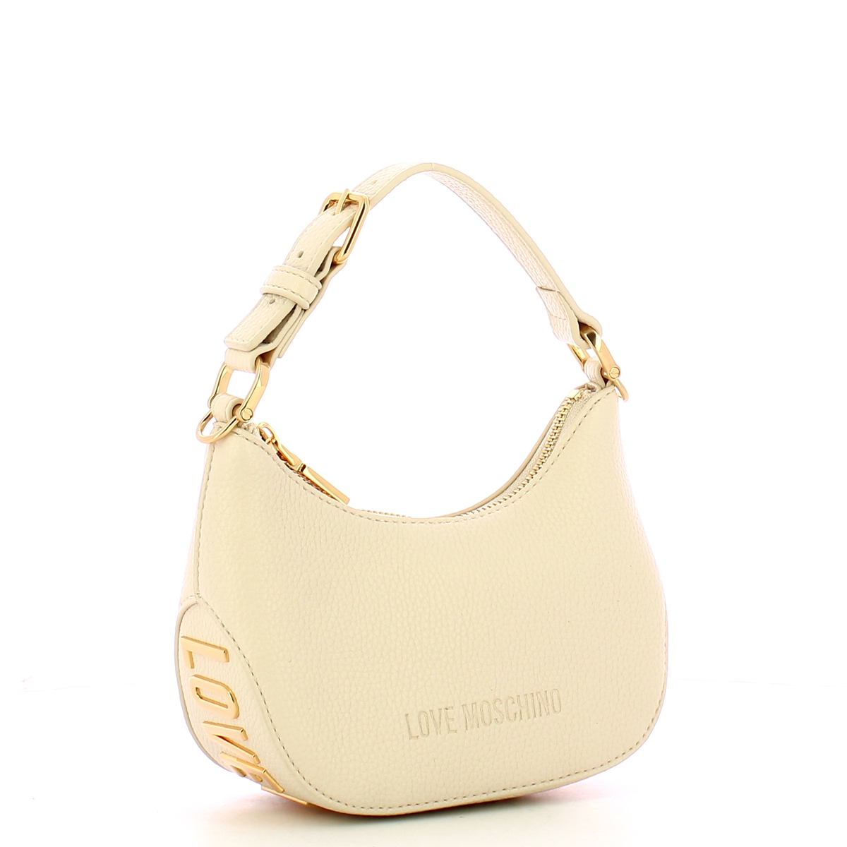 Love Moschino Hobo Bag a mano Mini Avorio - 2