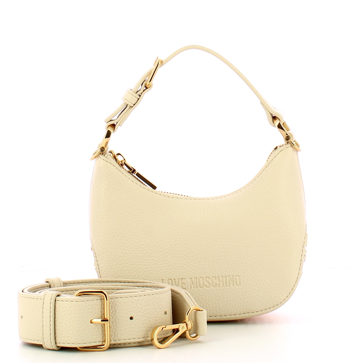 Love Moschino Hobo Bag a mano Mini Avorio - 4