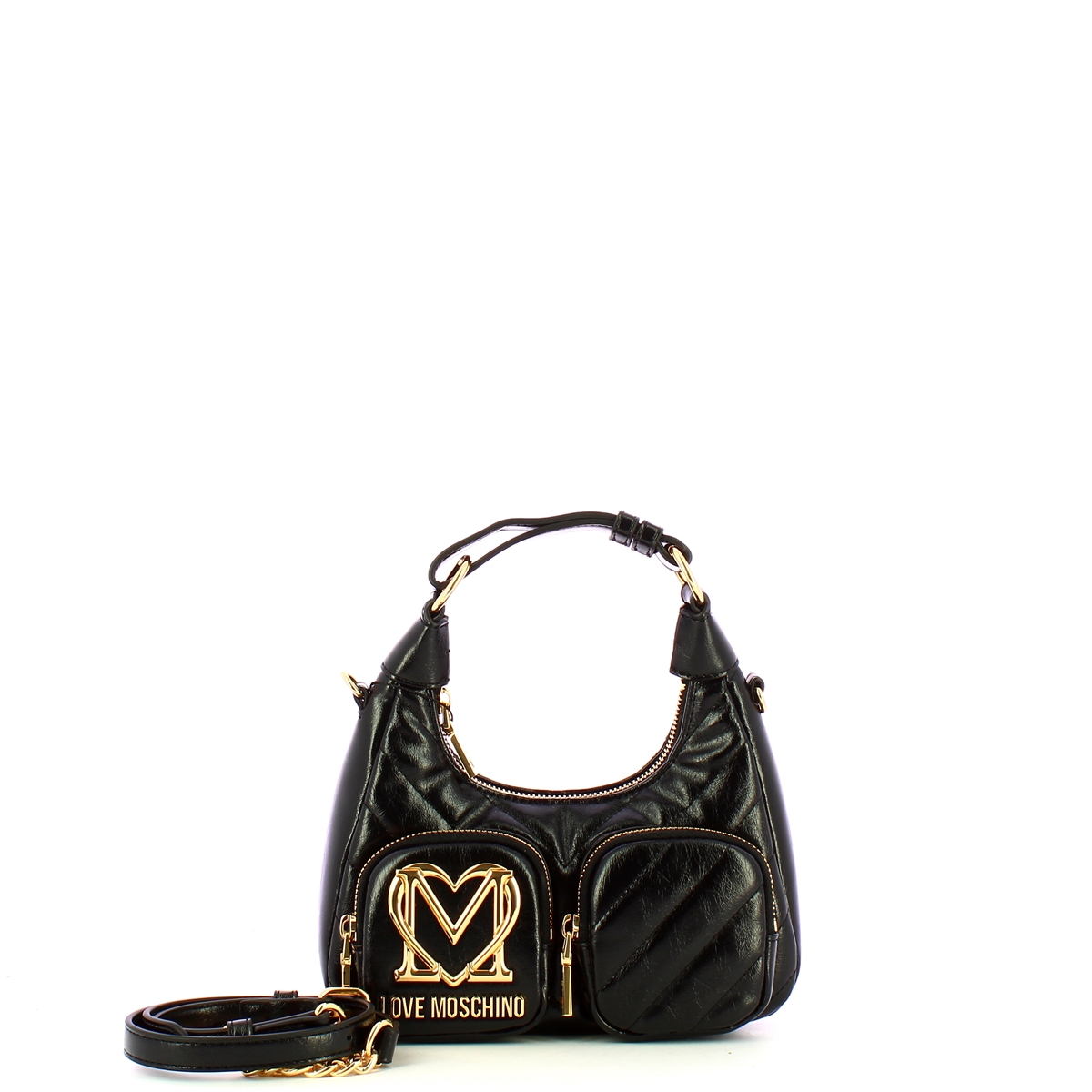 Love Moschino Sottospalla Quilted Obliquo Nero - 4 Love Moschino Sottospalla Quilted Obliquo Nero - 4