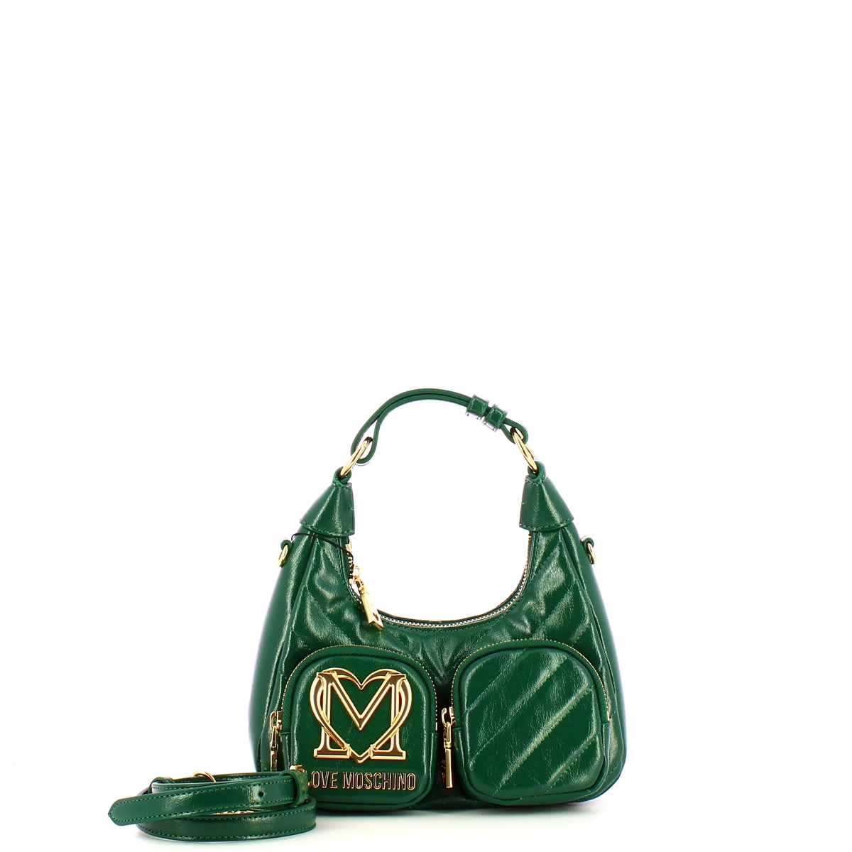 Love Moschino Sottospalla Quilted Obliquo Verde - 4
