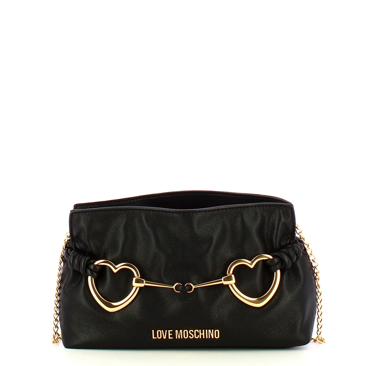 Love Moschino Clutch Laminata Hearts Nero - 1 Love Moschino Clutch Laminata Hearts Nero - 1