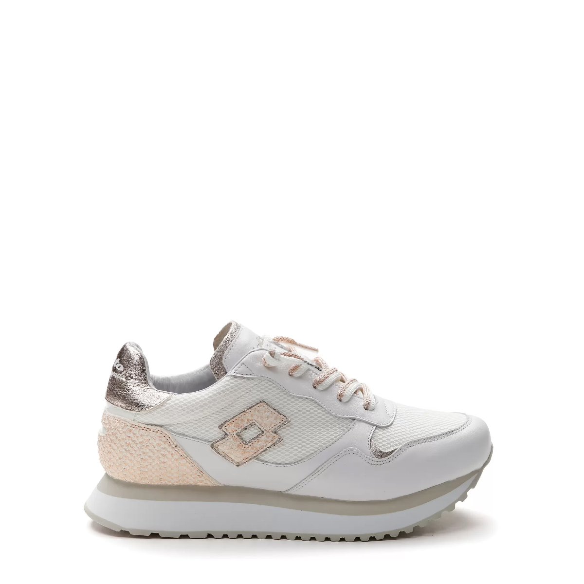 Lotto Sneakers Wedge II Fih W White Golden Almond - 1 Lotto Sneakers Wedge II Fih W White Golden Almond - 1