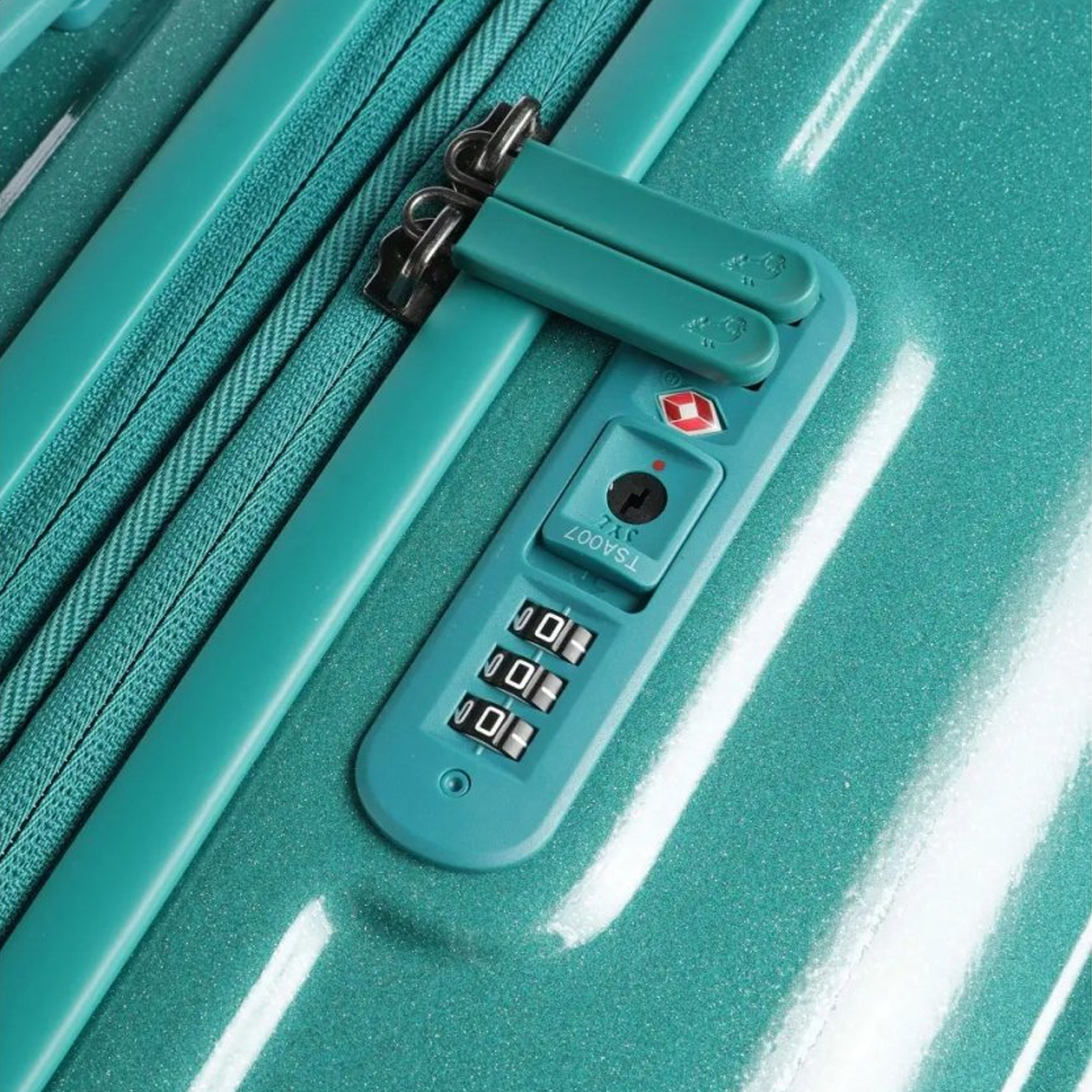 Mandarina Duck Trolley Medio 69 cm LOGODUCK + Exp. Glitter Green - 4 Mandarina Duck Trolley Medio 69 cm LOGODUCK + Exp. Glitter Green - 4