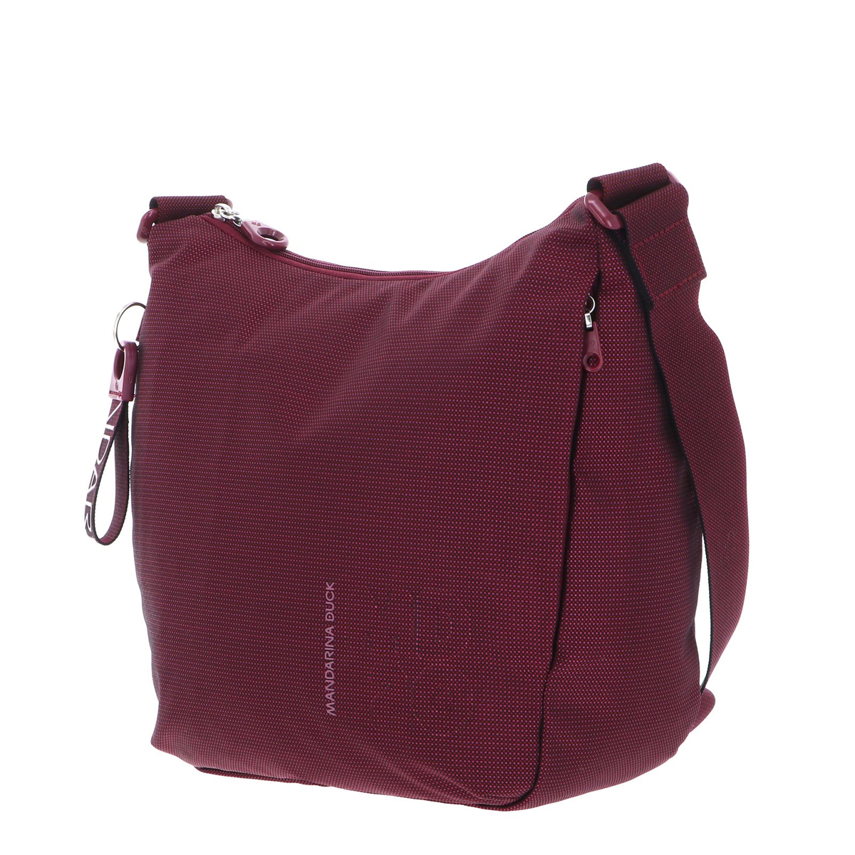 Mandarina Duck Hobo Bag MD20 Vibrant Pink - 2 Mandarina Duck Hobo Bag MD20 Vibrant Pink - 2