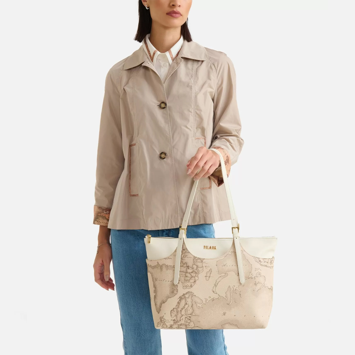 Alviero Martini 1a Classe Shopping Ritual Bag Geo Safari Rafia - 5