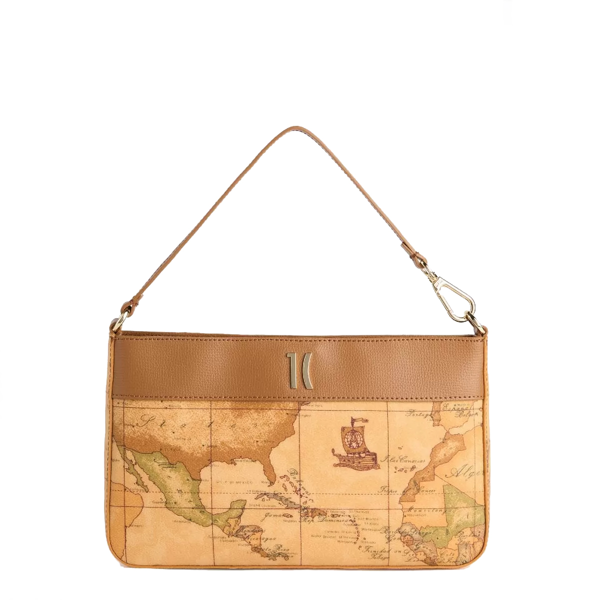 Alviero Martini 1a Classe Pochette Heritage Geo Tabacco - 1 Alviero Martini 1a Classe Pochette Heritage Geo Tabacco - 1