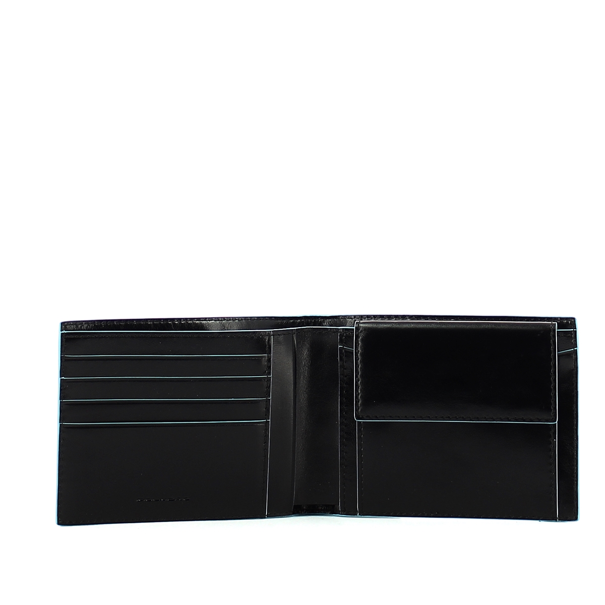 Men wallet with coin pouch Blue Square