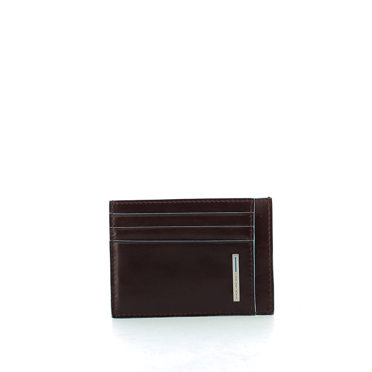 Zipped credit card holder Blue Square-MOGANO-UN