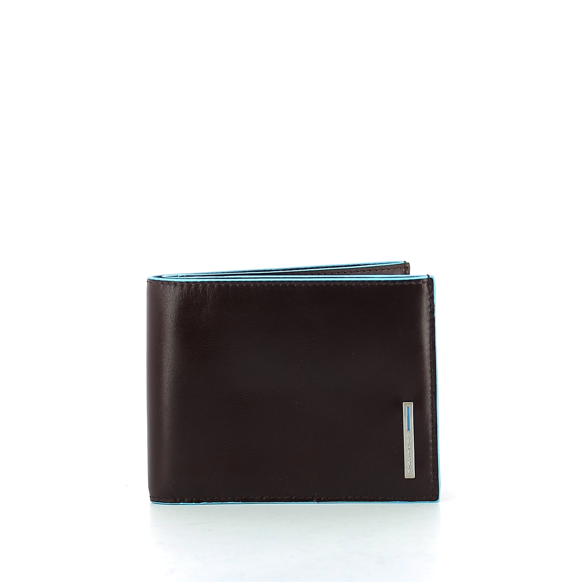 Wallet with coin pouch Blue Square-MOGANO-UN