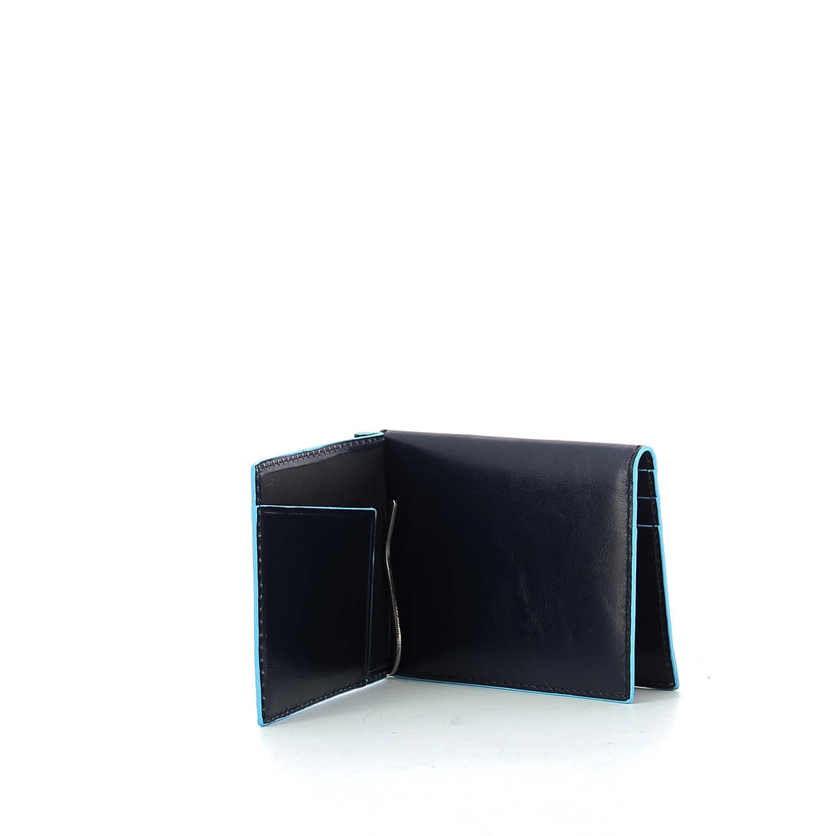 Men wallet w. money clip Blue Square-BLU2-UN