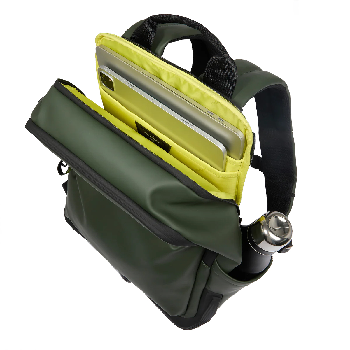 Piquadro Zaino Porta PC Corner 2.0 14" Verde - 6