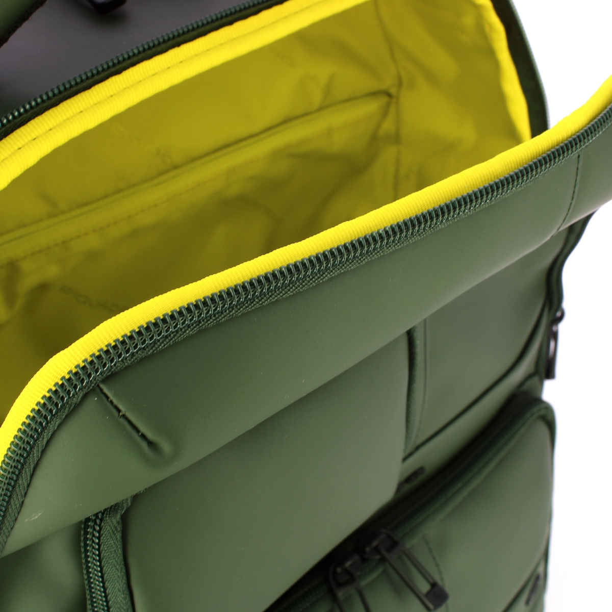 Piquadro Zaino Gommato Porta PC 14" Verde - 4