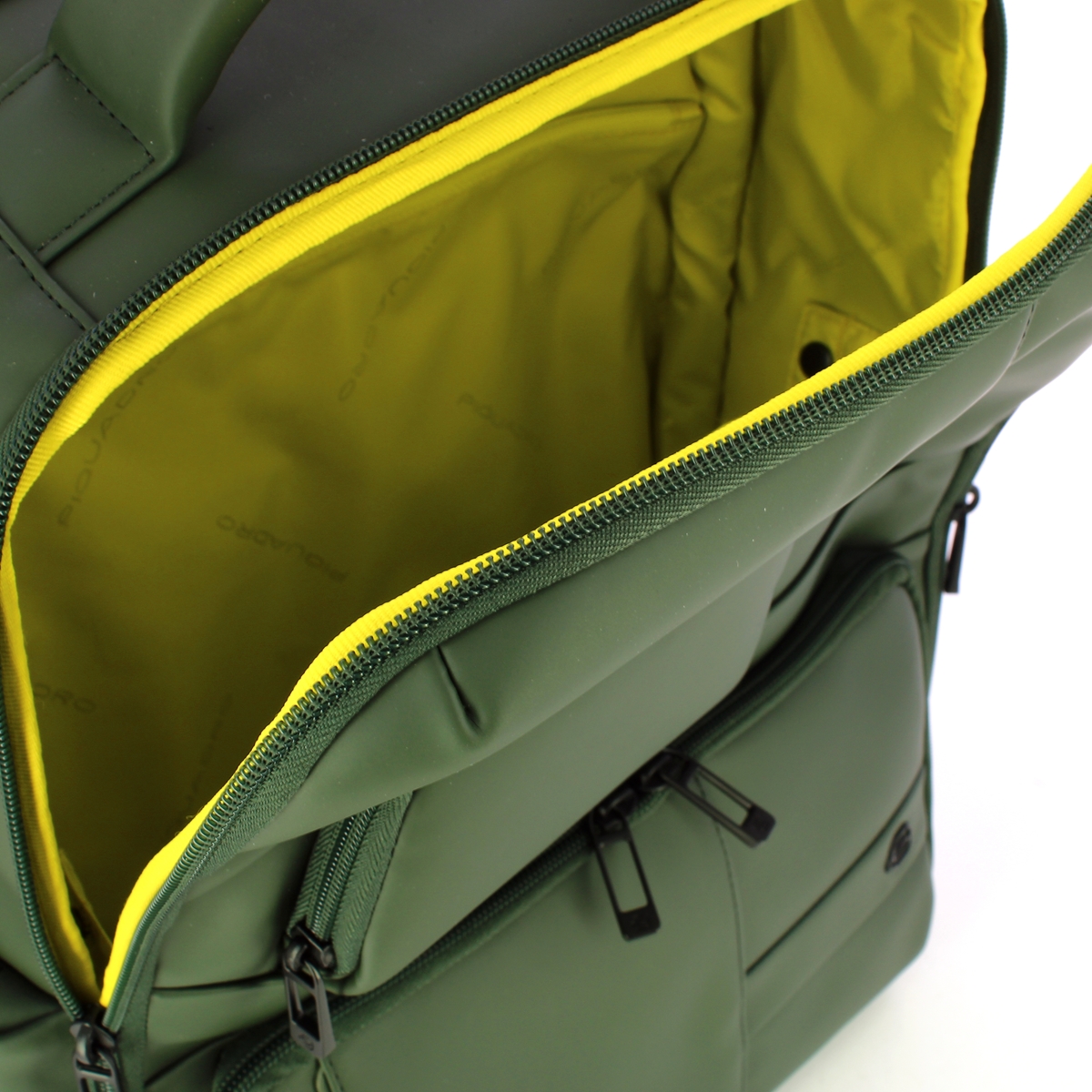 Piquadro Zaino Gommato Porta PC 15.6" Verde - 4