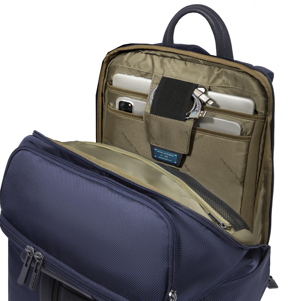 Piquadro Zaino da viaggio Brief Porta PC 15.6" Blu - 6