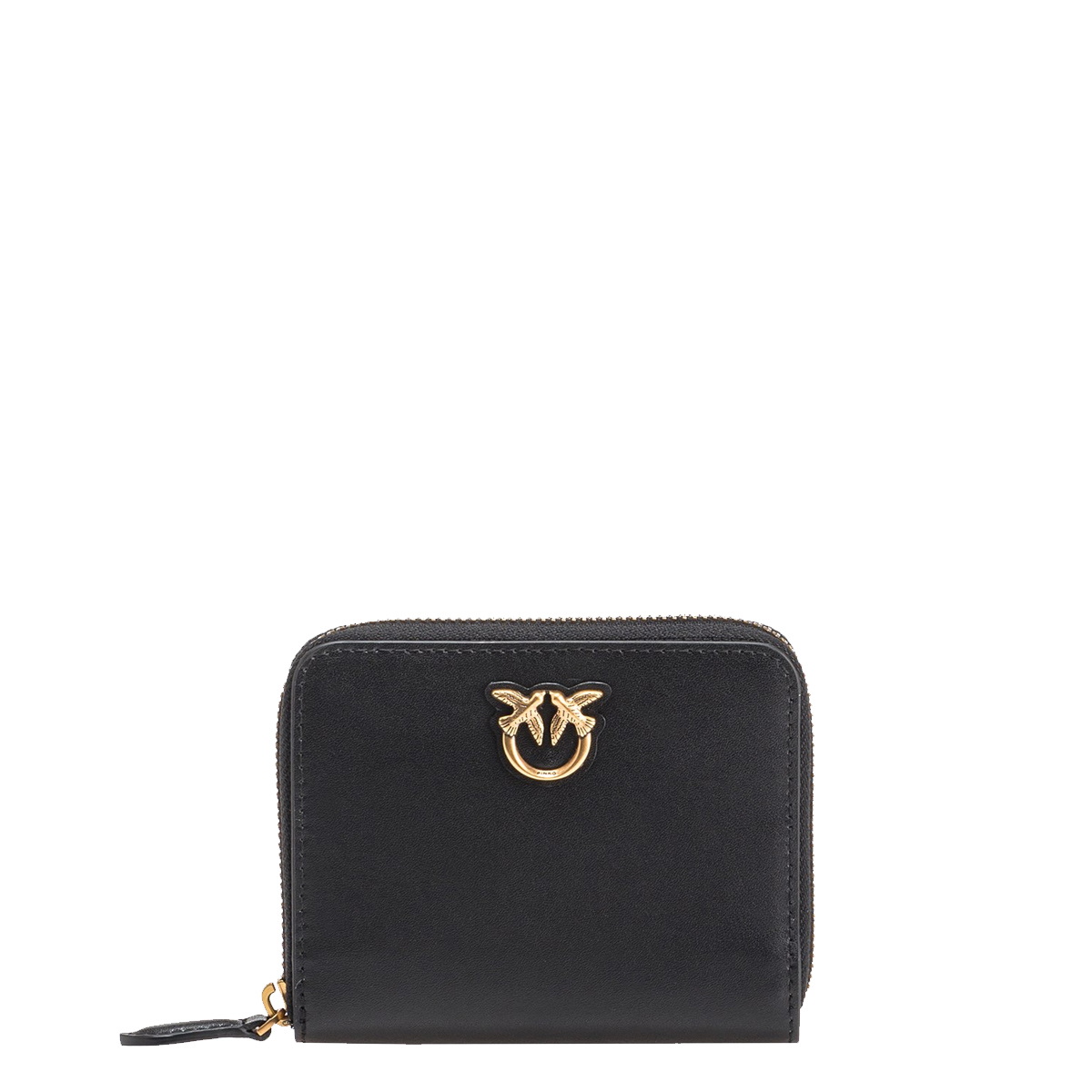 Pinko Portafoglio Piccolo Zip Around Black Antique Gold - 1 Pinko Portafoglio Piccolo Zip Around Black Antique Gold - 1