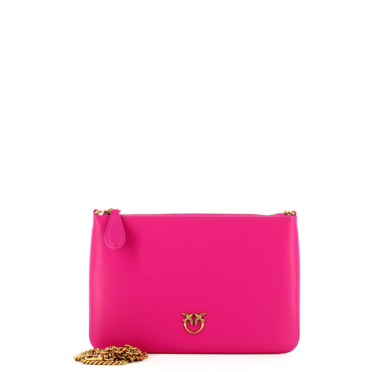 Pinko Pochette Flat Classic Dark Pink Pinko Antique Gold - 4 Pinko Pochette Flat Classic Dark Pink Pinko Antique Gold - 4