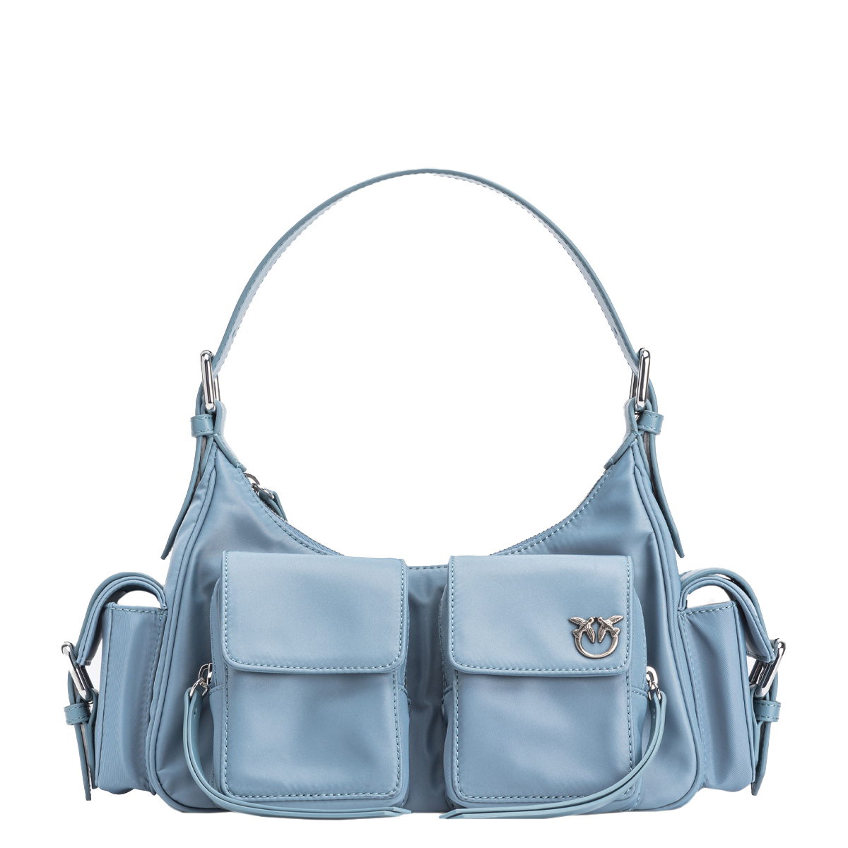 Pinko Borsa a spalla Cargo Cool Blue Shiny Nickel - 1 Pinko Borsa a spalla Cargo Cool Blue Shiny Nickel - 1
