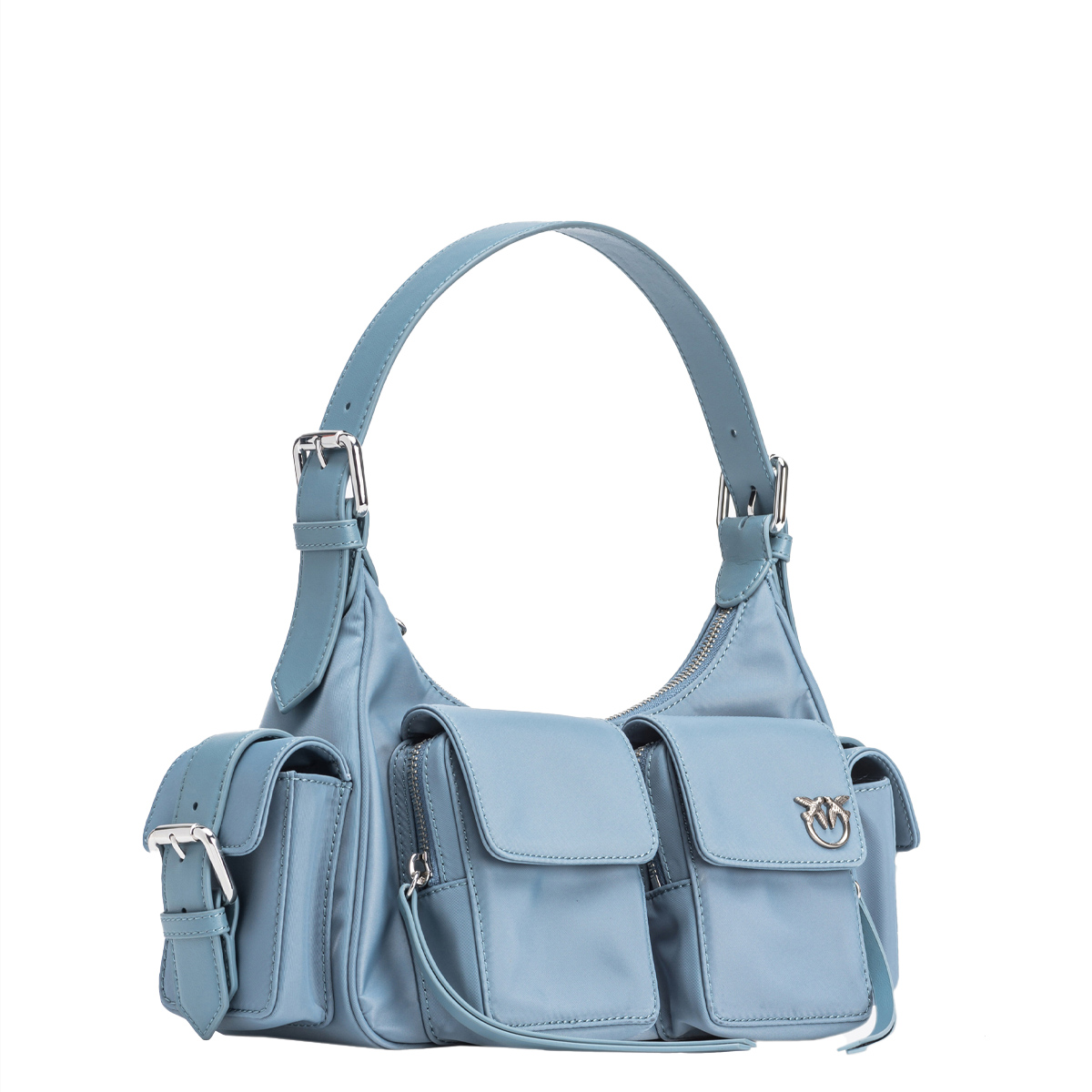 Pinko Borsa a spalla Cargo Cool Blue Shiny Nickel - 2 Pinko Borsa a spalla Cargo Cool Blue Shiny Nickel - 2