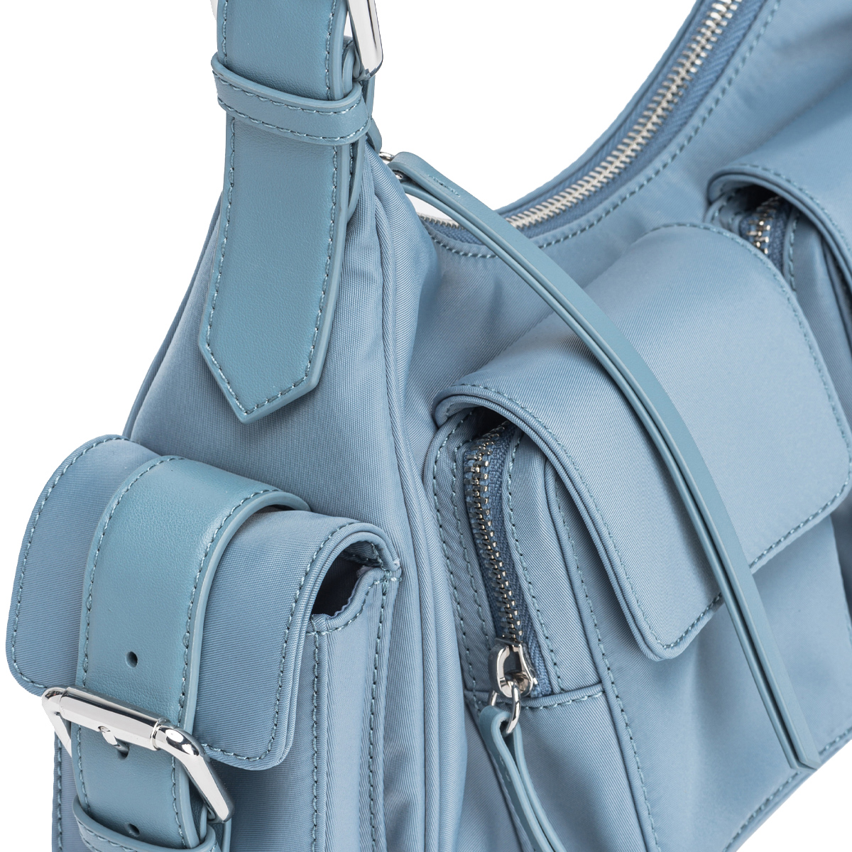 Pinko Borsa a spalla Cargo Cool Blue Shiny Nickel - 5 Pinko Borsa a spalla Cargo Cool Blue Shiny Nickel - 5