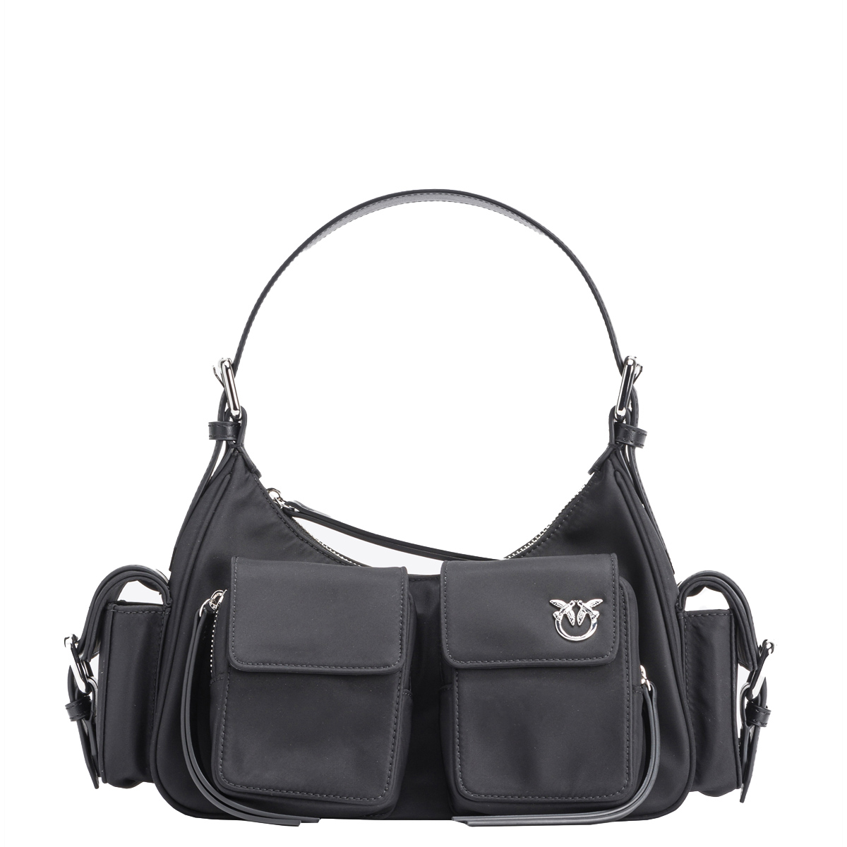 Pinko Borsa a spalla Cargo Nero Limousine Shiny Nickel - 1 Pinko Borsa a spalla Cargo Nero Limousine Shiny Nickel - 1