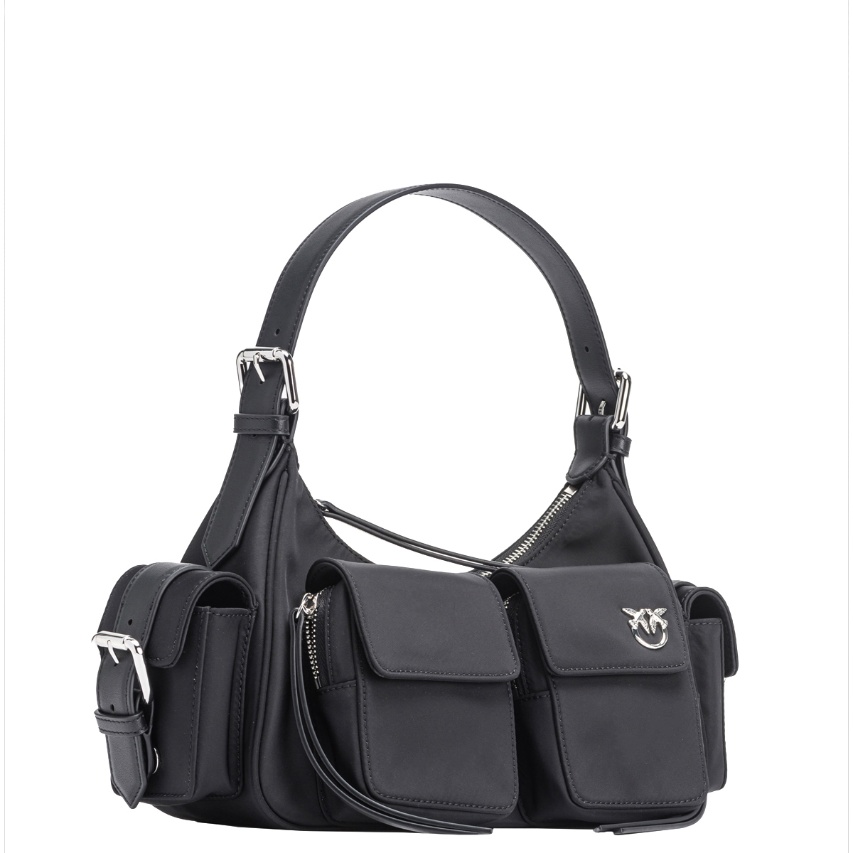 Pinko Borsa a spalla Cargo Nero Limousine Shiny Nickel - 2 Pinko Borsa a spalla Cargo Nero Limousine Shiny Nickel - 2