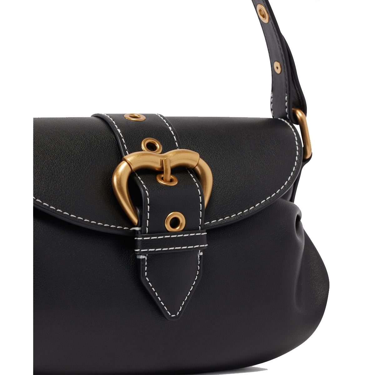 Pinko Borsa a spalla Jolene Mini Nero Antique Gold - 3 Pinko Borsa a spalla Jolene Mini Nero Antique Gold - 3
