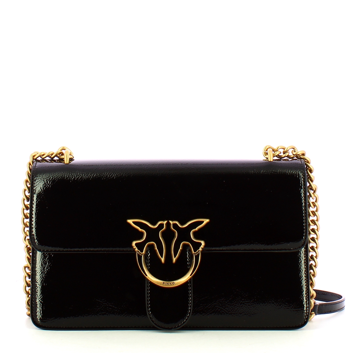 Pinko Borsa a Tracolla Love One Classic Light Nero Antique Gold - 1 Pinko Borsa a Tracolla Love One Classic Light Nero Antique Gold - 1