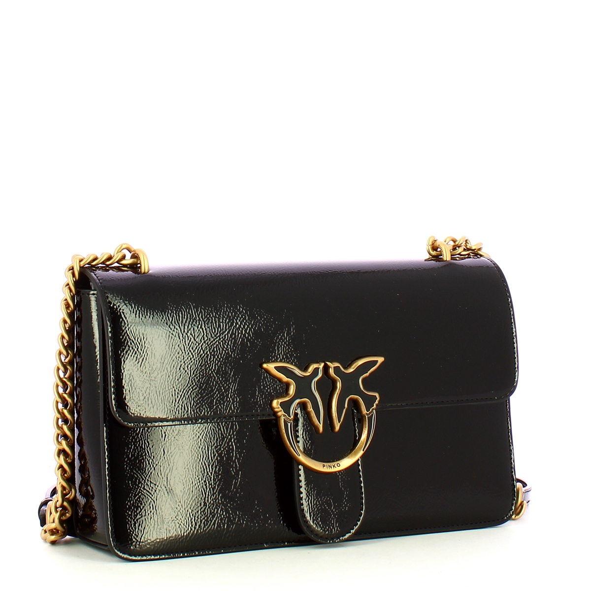 Pinko Borsa a Tracolla Love One Classic Light Nero Antique Gold - 2 Pinko Borsa a Tracolla Love One Classic Light Nero Antique Gold - 2
