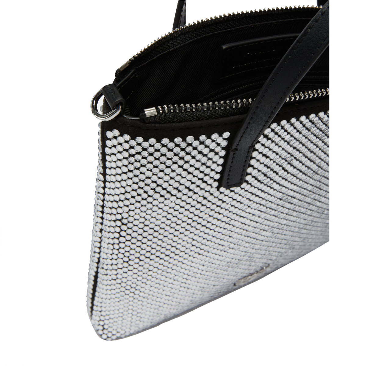 Pinko Mini Shopper Strass Jewel Nero Canna Di Fucile - 5