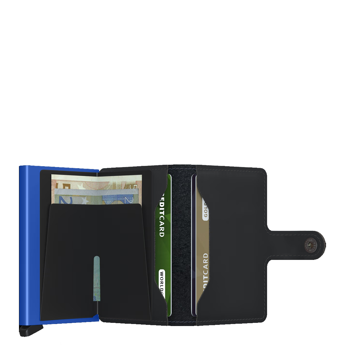 Secrid Miniwallet Matte RFID Black & Blue - 4 Secrid Miniwallet Matte RFID Black & Blue - 4