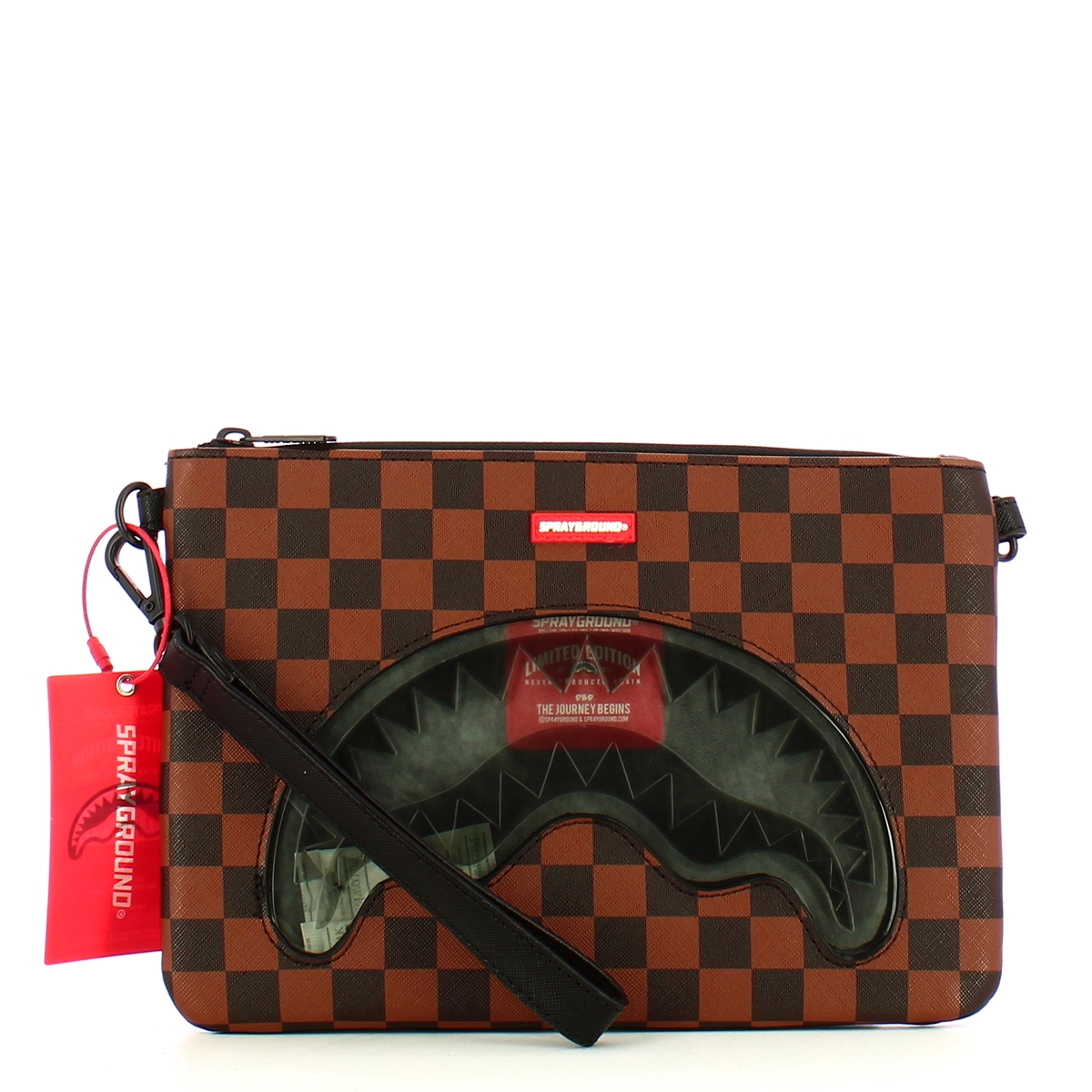 Sprayground Pochette Sip Clear SM Eyes Cross Limited Edition - 1