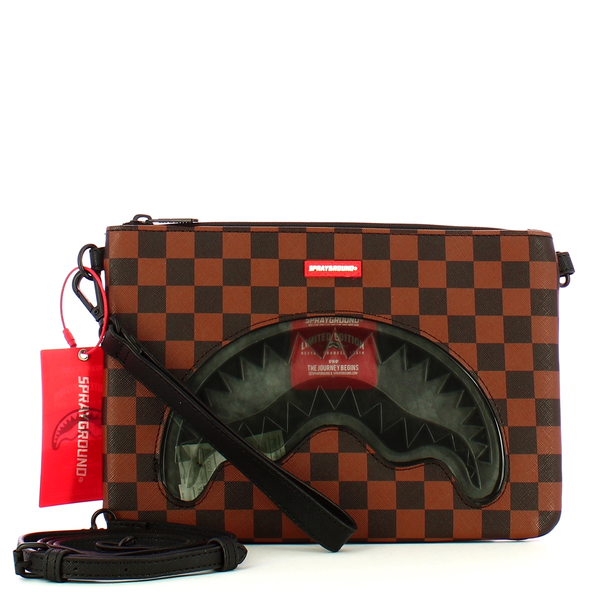 Sprayground Pochette Sip Clear SM Eyes Cross Limited Edition - 4