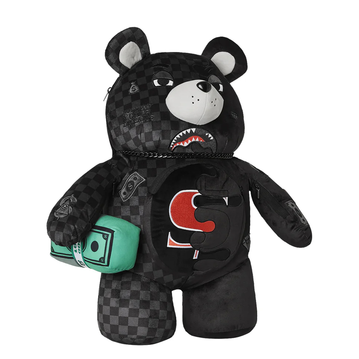 Sprayground Zaino Unfinished Shark Teddy Bear Limited Edition - 2 Sprayground Zaino Unfinished Shark Teddy Bear Limited Edition - 2