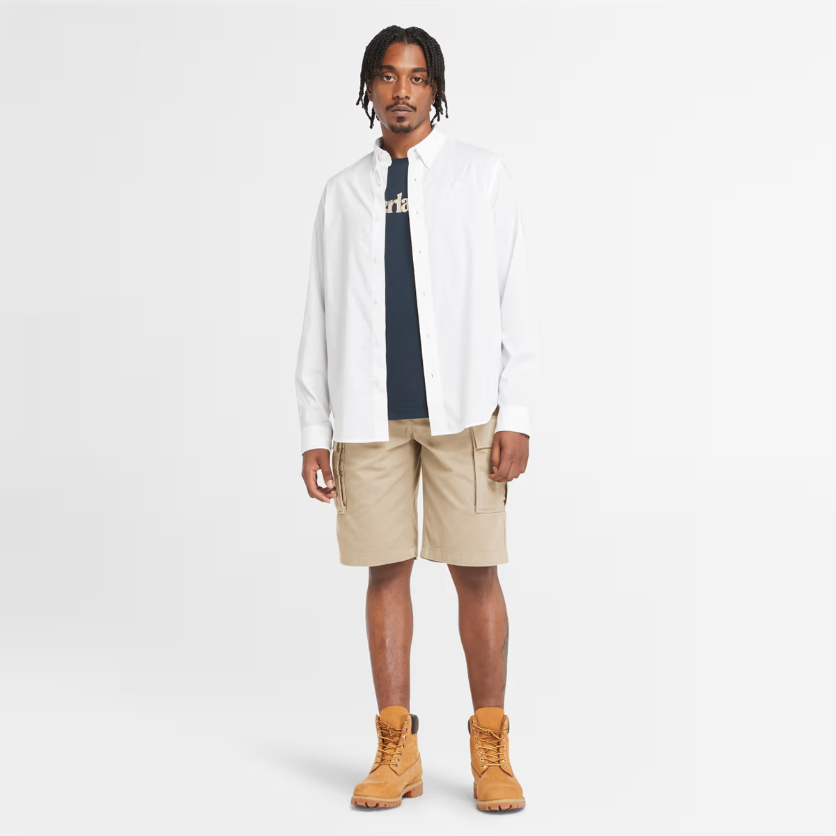 Timberland Shorts Cargo Brookline Twill Lemon Pepper - 3 Timberland Shorts Cargo Brookline Twill Lemon Pepper - 3