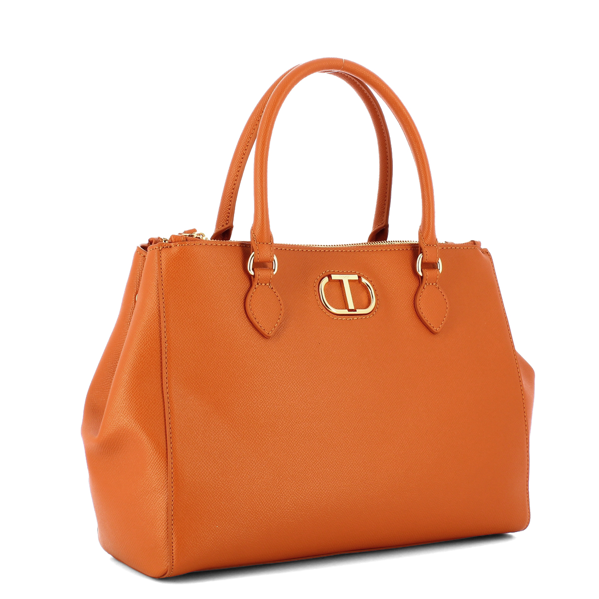 Twin Set Borsa a mano con Oval T Leather Brown - 2 Twin Set Borsa a mano con Oval T Leather Brown - 2