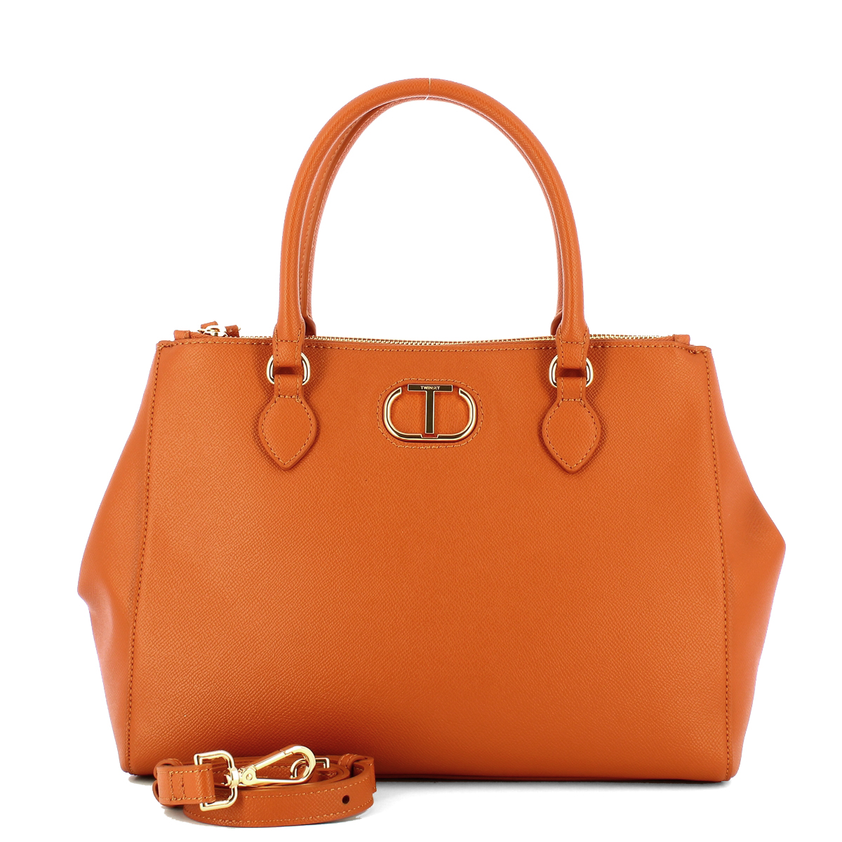 Twin Set Borsa a mano con Oval T Leather Brown - 4 Twin Set Borsa a mano con Oval T Leather Brown - 4
