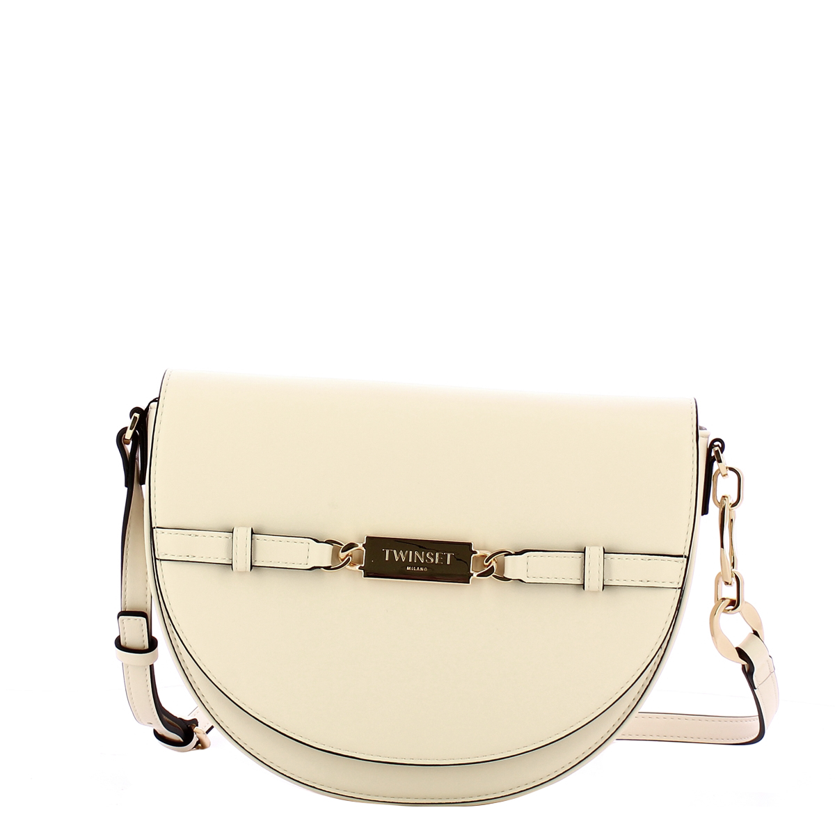 Twinset Borsa a tracolla Round White Cream - 1 Twinset Borsa a tracolla Round White Cream - 1