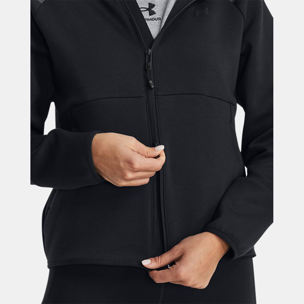 UNDE Felpa UA Unstoppable Fleece Ful Zip Black - 6