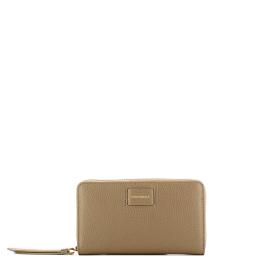 Coccinelle Portafoglio Voile Zip Around grande Warm Taupe - 1